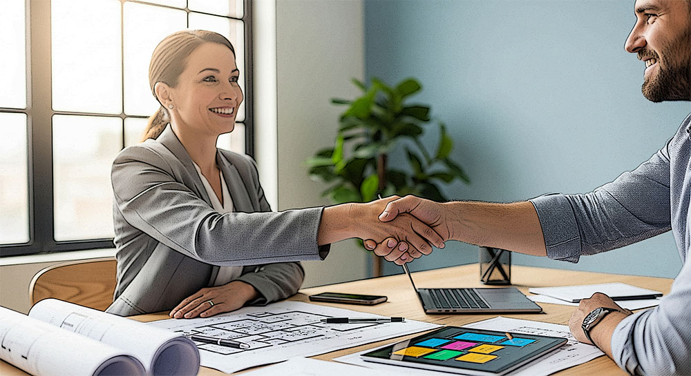 Handshake between business partners