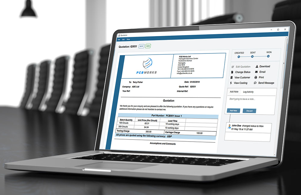 The Procohub dashboard displayed on a laptop screen