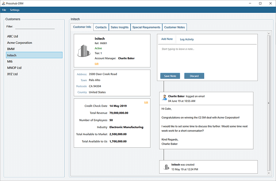 Customer Relationship Management System